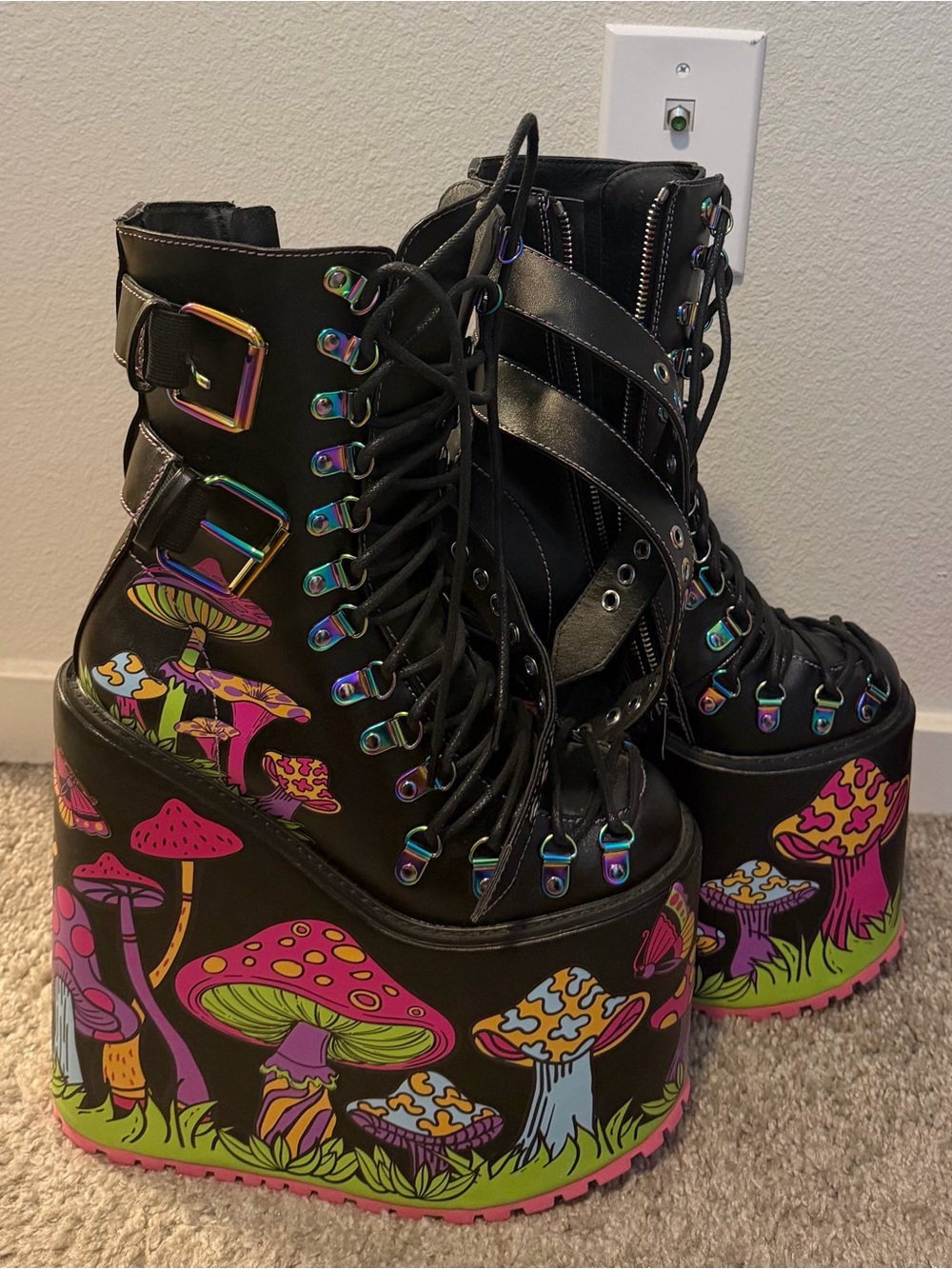 Mushroom boots Dolls Kill